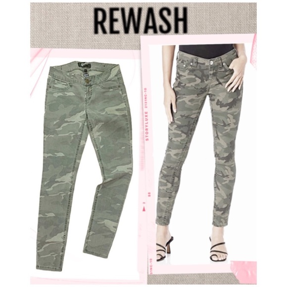 REWASH Jeans Camo-print Jeans Juniors Size 1 - Picture 12 of 16